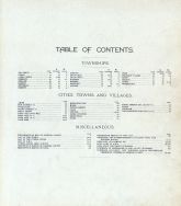 Table of Contents, Johnson County 1900